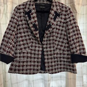 Escada Women's Checkered Blazer - Black, Red, White